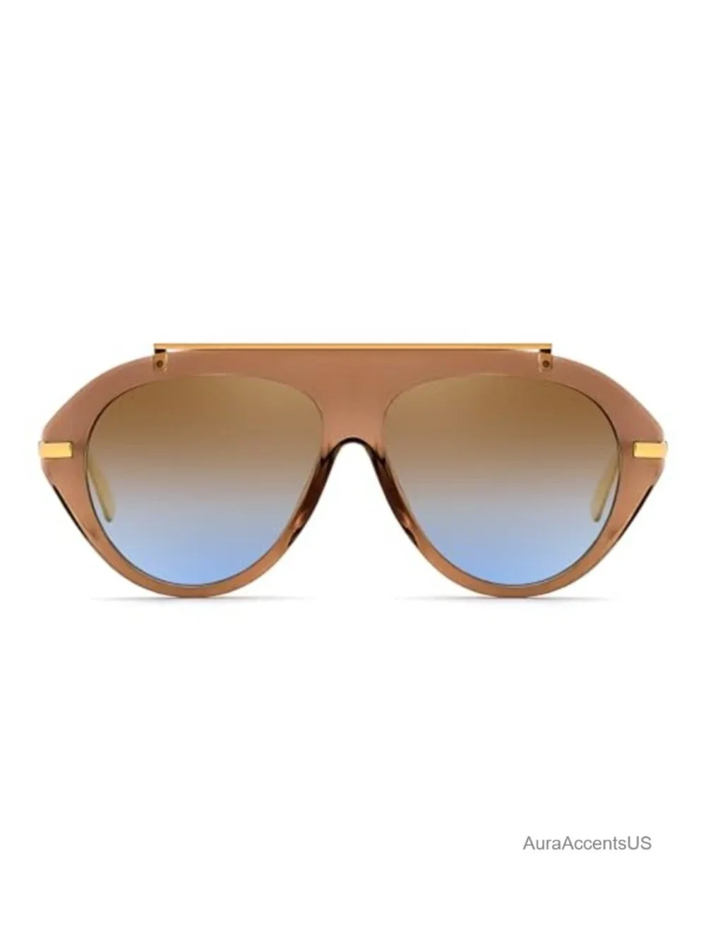 Oversized Retro Aviator Sunglasses UV400 Metal Top Bar Full Frame Unisex